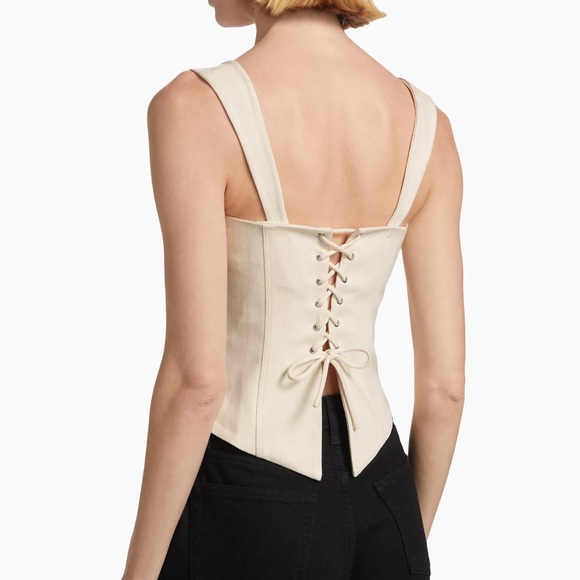 Reformation Alisa Lace Trim Corset top - Picture 2 of 6